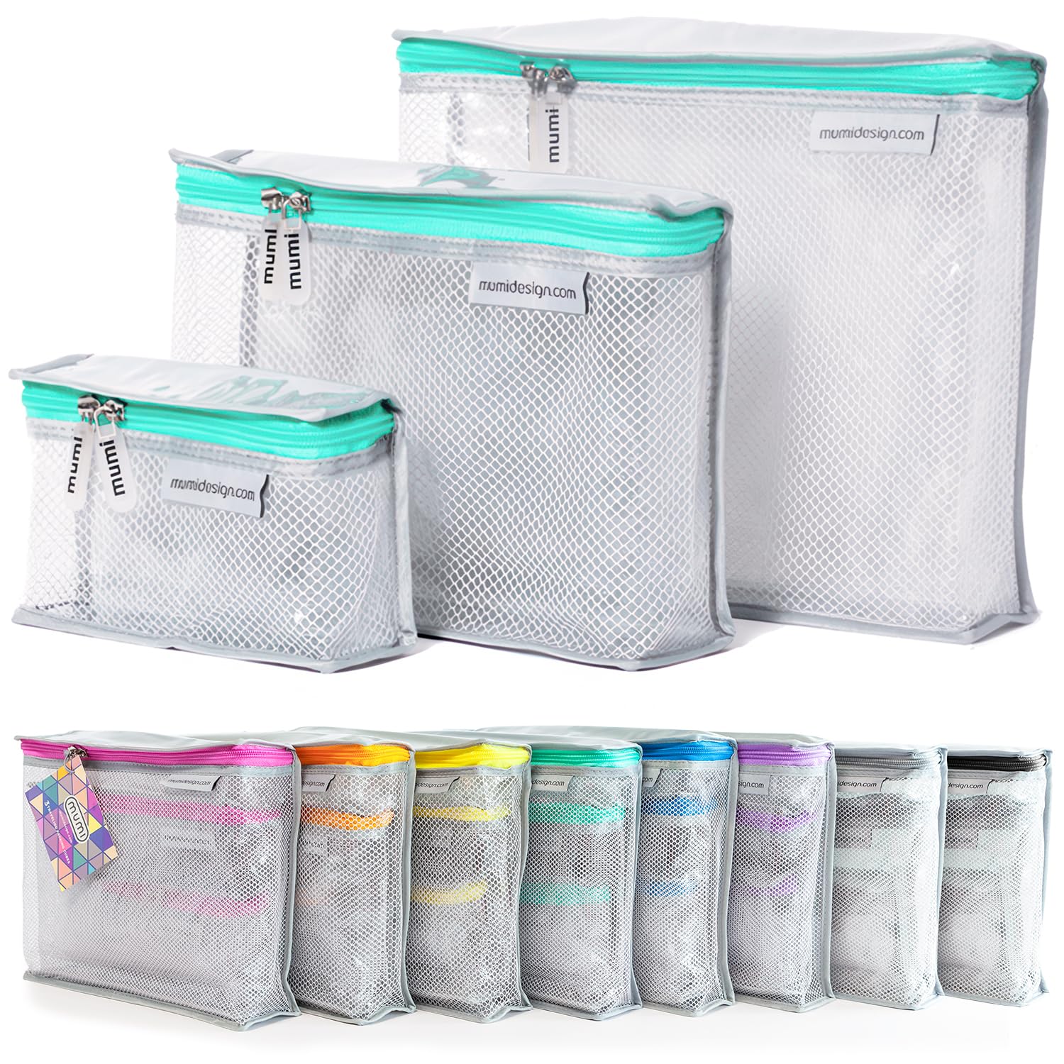 **MUMI Travel Toiletry Bag Set - 3 Pack Waterproof Cosmetic & Shaving Organizer for Men & Women - Perfect for Airplane, Gym, Camping & Business Trips**