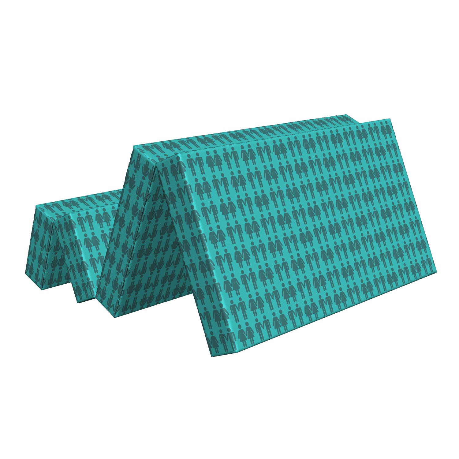 Ambesonne Pride Day Foldable Mattress - LGBT Couple Design, 78.7
