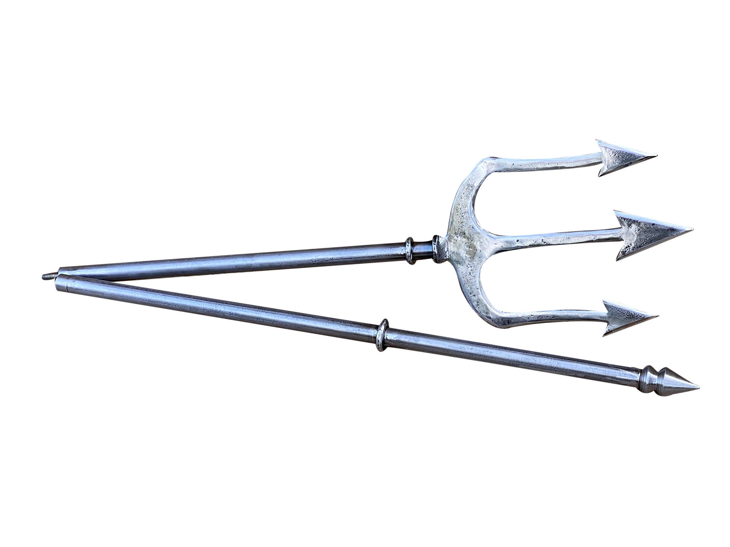 Poseidon Trident & Neptune Trident for Cosplay - Viking Warrior Weapon, Mermaid Costume Accessory - Perfect for Halloween, Cosplay Events, Theater Performances and Fantasy Photography