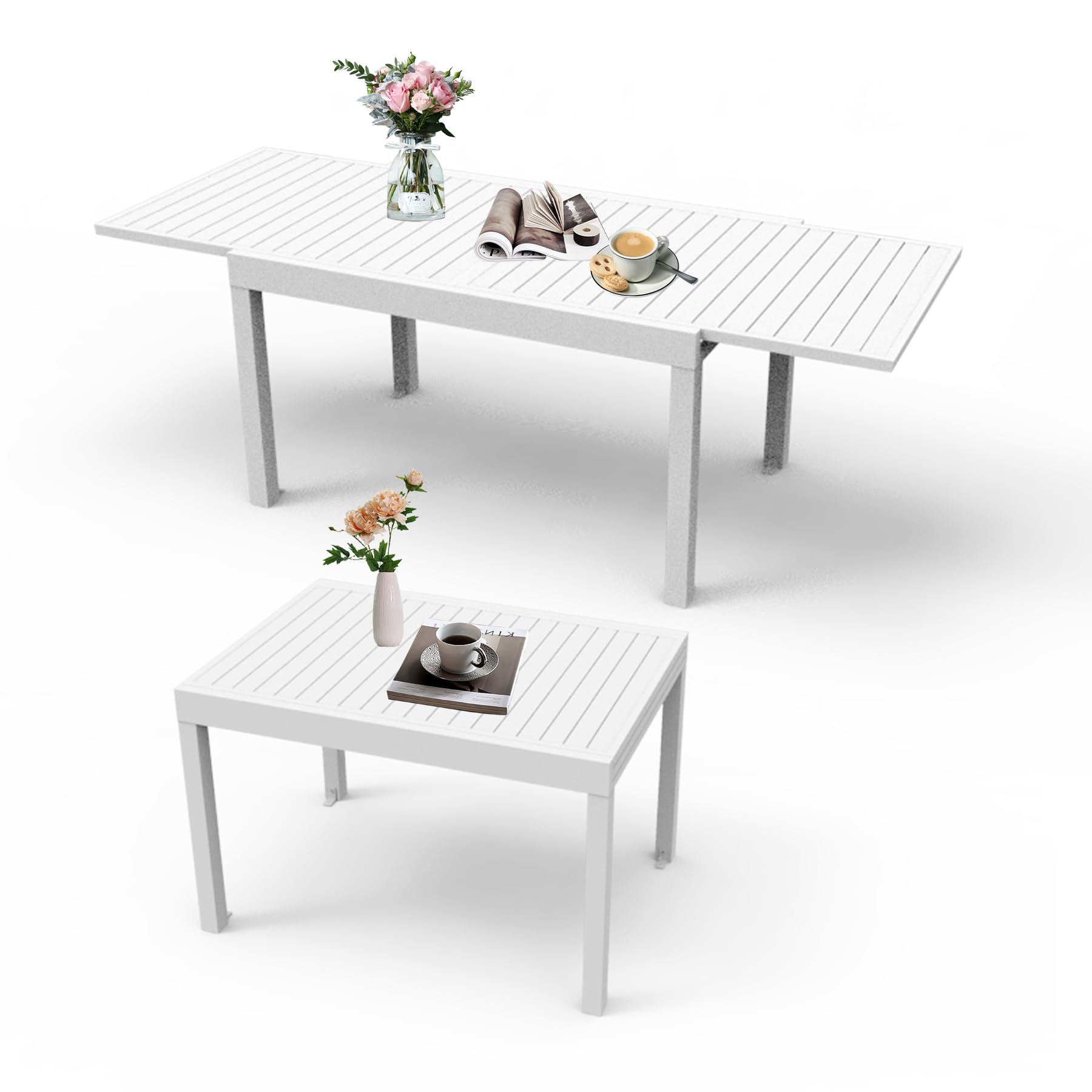 Domi Aluminum Extendable Dining Table 35