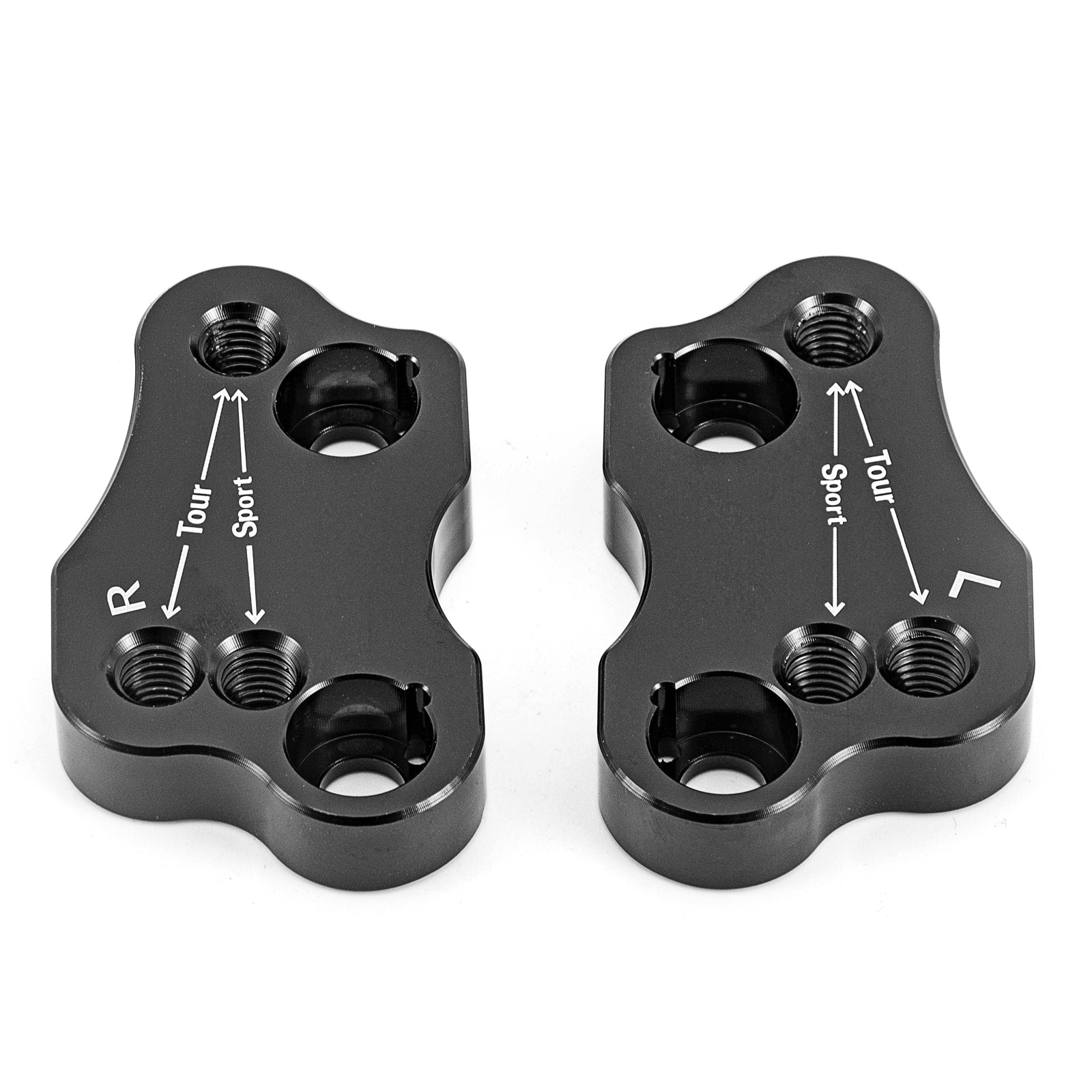 2018-2025 Honda Goldwing 1800 CNC T6 Billet Aluminum Handlebar Riser Adapter Kit - Silver Finish for Improved Riding Comfort & Control - Perfect for Long Distance Touring & Custom Motorcycle Upgrades