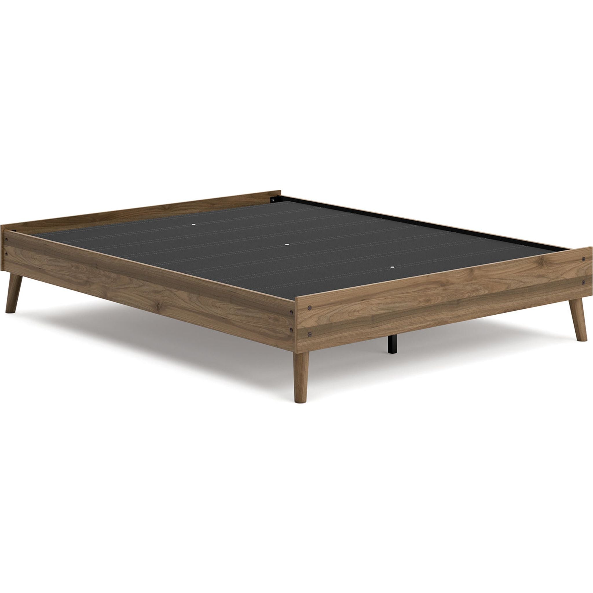 Aprilyn Queen Platform Bed Frame with Headboard - Honey Finish, Modern Minimalist Design for Bedroom, Sturdy Wooden Slat Support, Easy Assembly, Perfect for Master Bedroom, Guest Room, or Studio Apartment