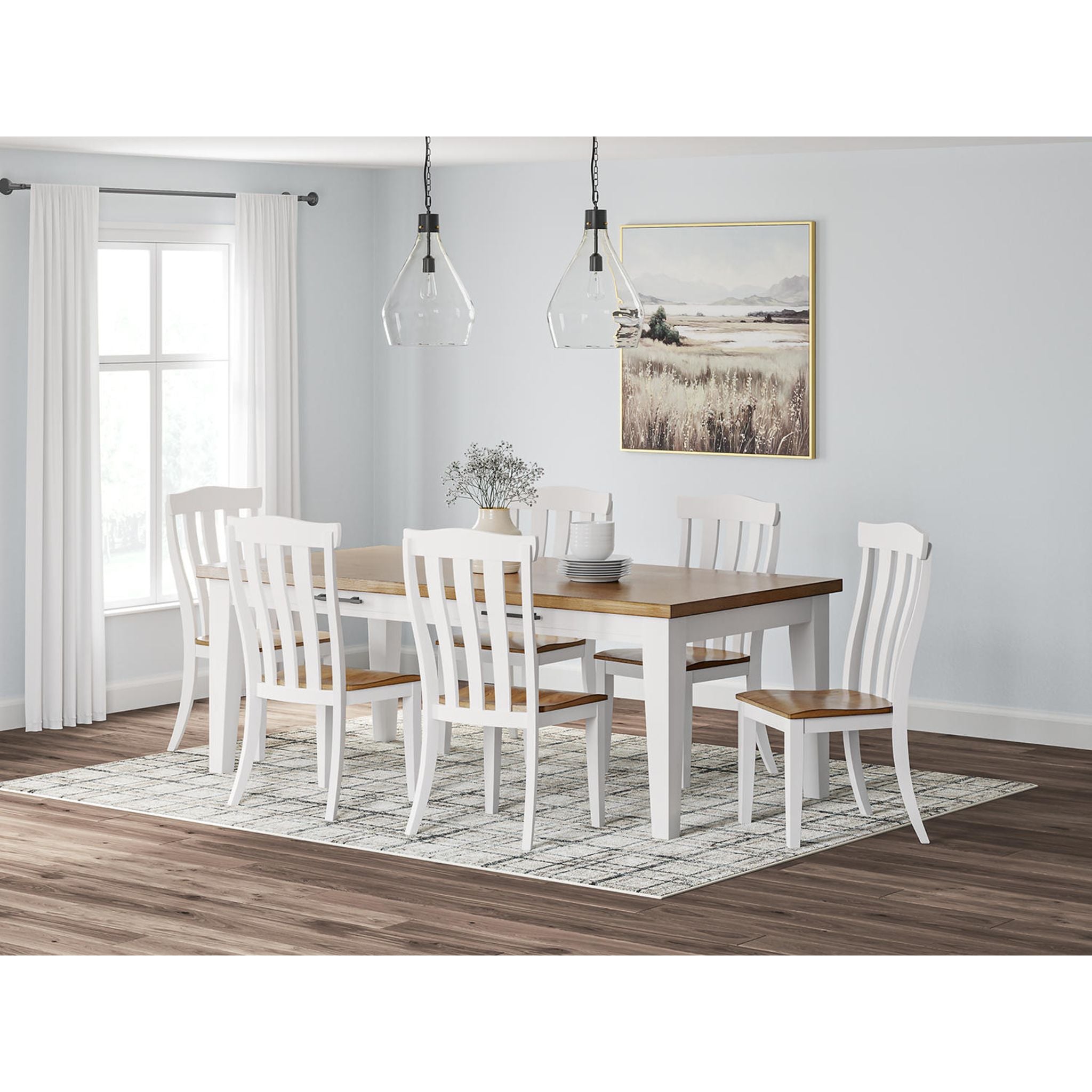 Ashbryn 5-Piece Dining Set - Modern Wood Table & 4 Chairs for Kitchen, Dining Room, Breakfast Nook | Perfect for Family Meals & Entertaining Guests