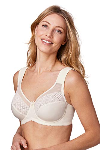 Miss Mary of Sweden Marguerite Underwire Cotton Bra - Unpadded Comfortable Support for Everyday Wear | Perfect for Work, Yoga & Casual Outfits