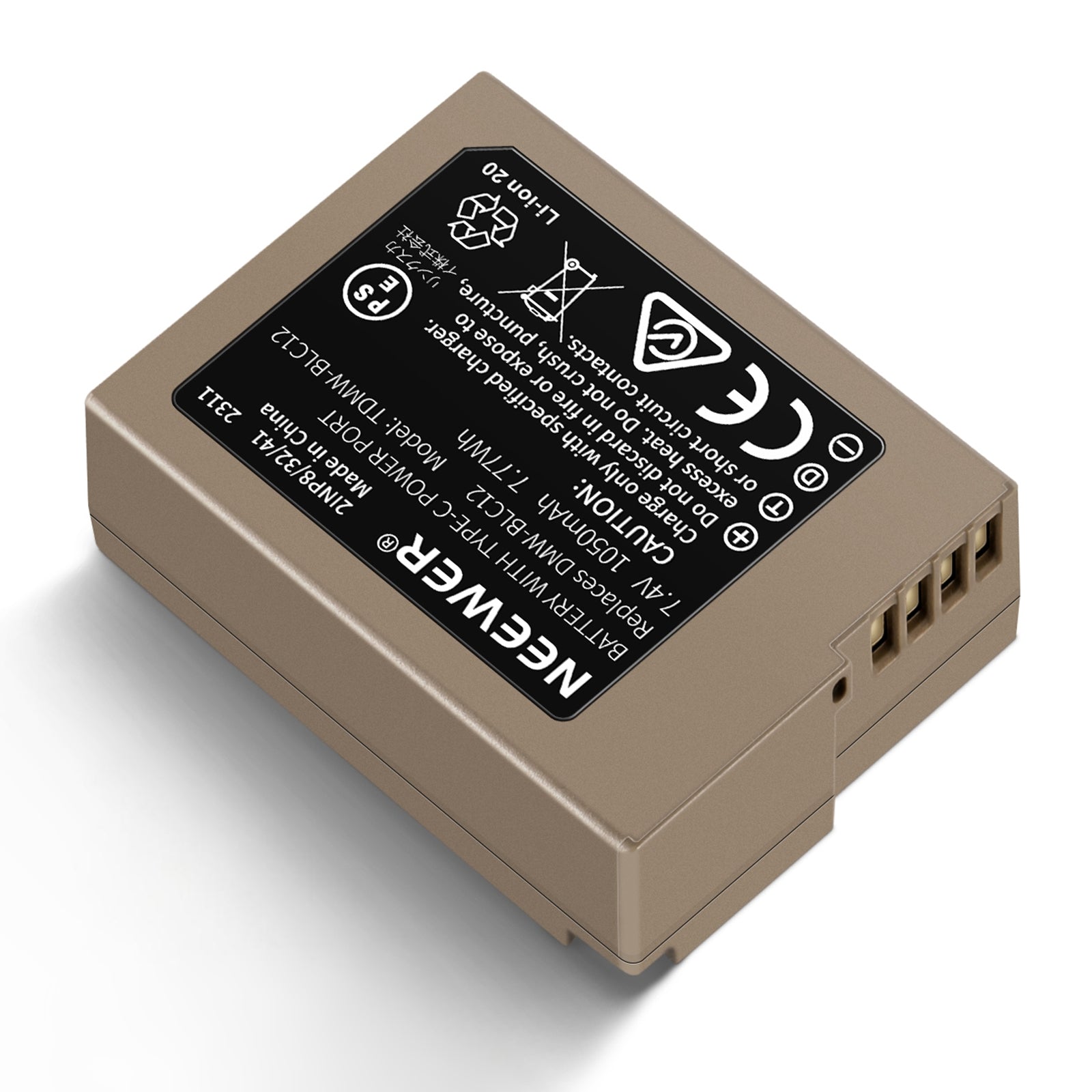 NEEWER DMW BLC12 1100mAh Replacement Battery for Canon LP-E6, LP-E6N, LP-E6NH - Compatible with DSLR & Mirrorless Cameras - Perfect for Travel, Photography & Video Shooting