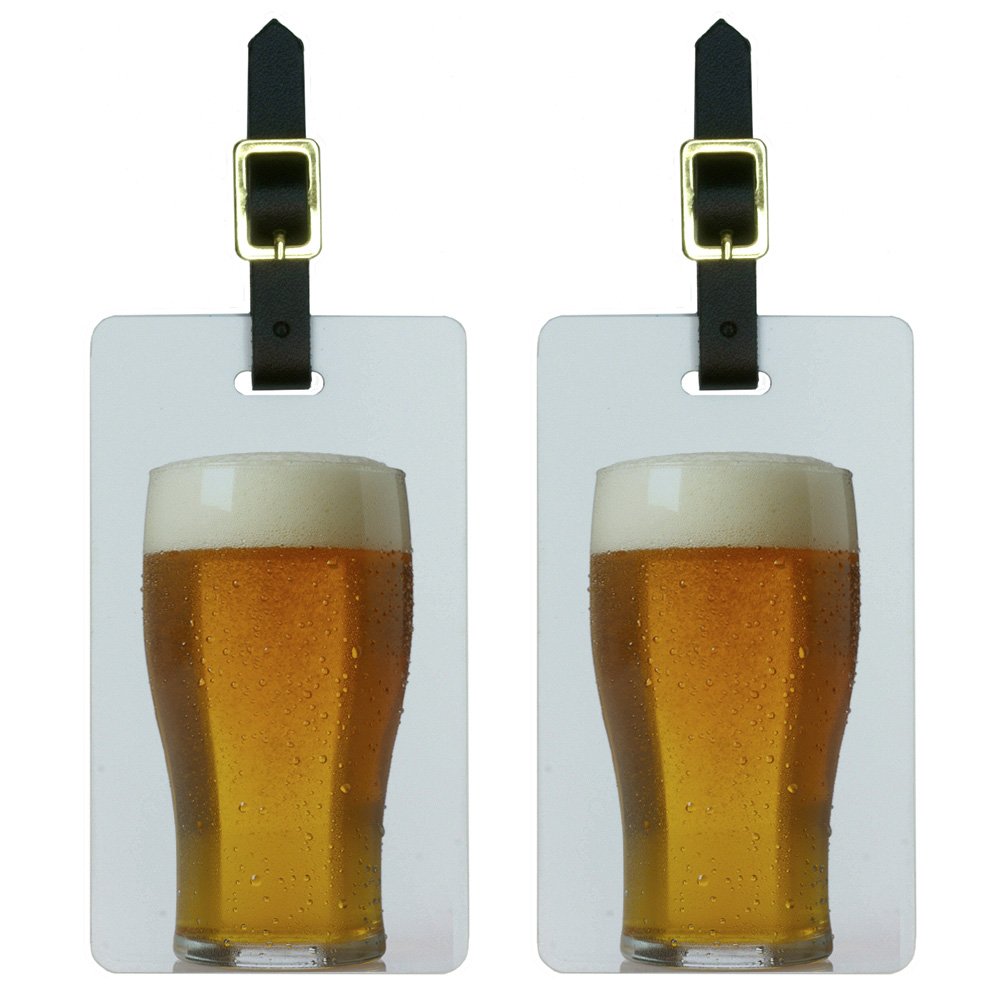 Premium Beer-Themed Luggage Tags for Suitcases & Carry-Ons - Durable White ID Tags for Travel Accessories | Perfect for Vacation, Business Trips & Gift Giving