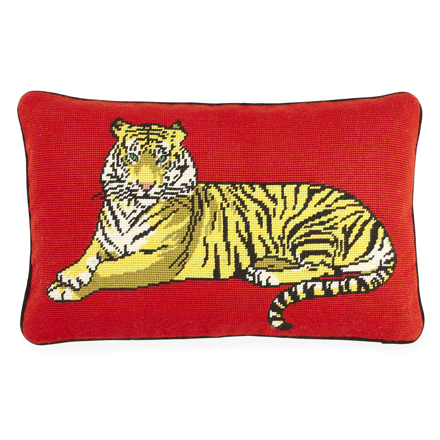 Premium Safari Needlepoint Pillow - Handcrafted Decorative Throw Pillow for Sofa, Bed & Home Decor - Perfect for Living Room, Bedroom & Safari-Themed Interiors