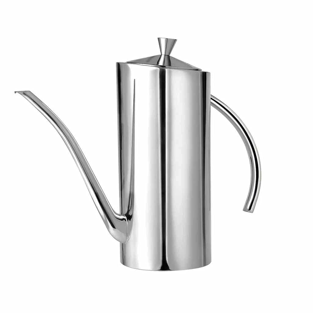 OIPYI Premium Stainless Steel Oil Dispenser Bottle - 16oz Large Capacity Olive Oil & Vinegar Container with Drip-Free Spout & Tight Seal Lid - Perfect for Kitchen, Restaurant, Salad Dressing & Cooking Oil Storage