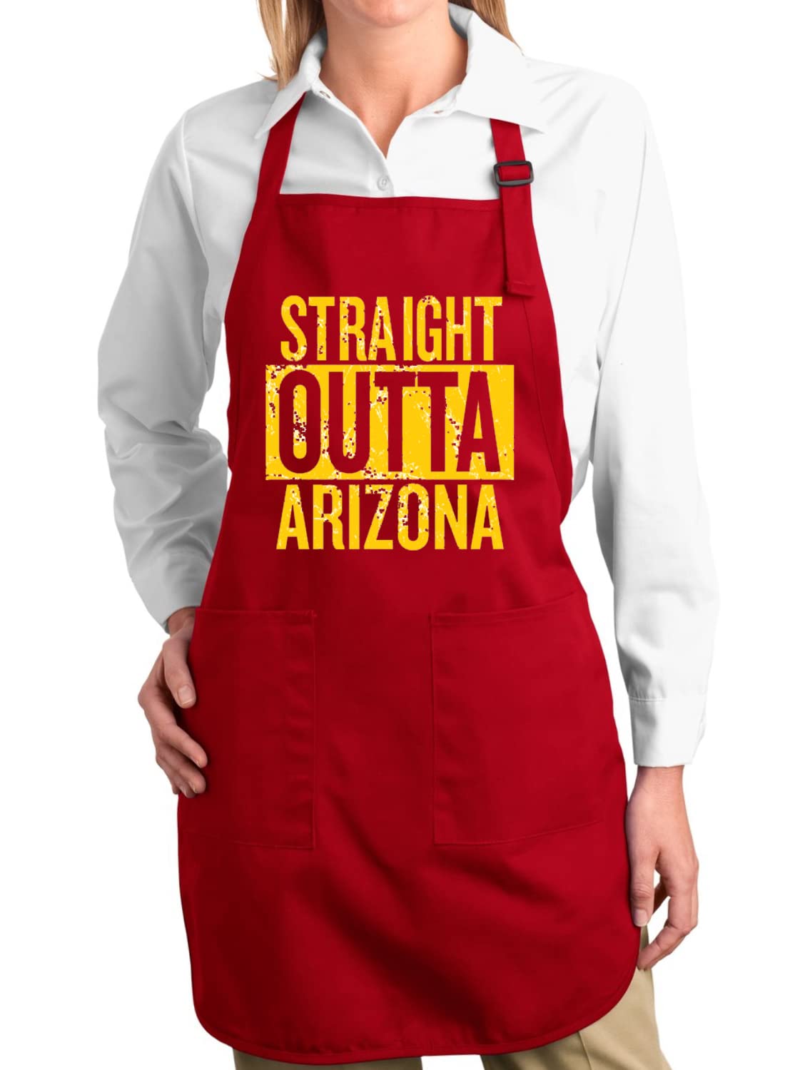 Wild Bobby Straight Outta Fan Fantasy Football Apron for Men - Sports Graphic Design with Pockets - Perfect for Game Day Cooking, Tailgating & BBQ Parties