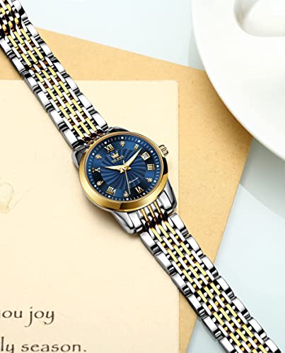 6630:Two tone band&Blue dial
