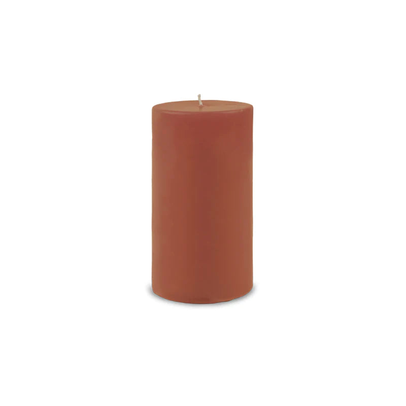 Premium Terra Cotta 3x6 Inch Pillar Candles - Natural Clay Scented Candles for Home Decor, Wedding Centerpieces & Romantic Ambiance