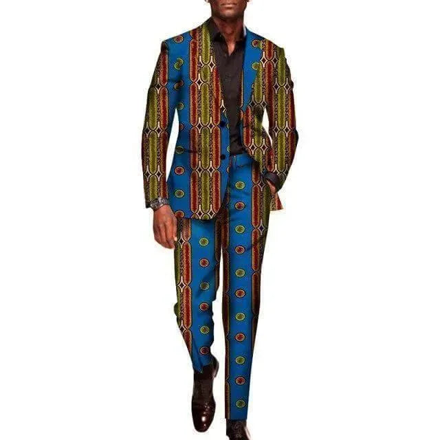Stylish African Print Two Piece Suit for Women - Elegant Matching Outfit Set for Parties, Weddings & Special Occasions