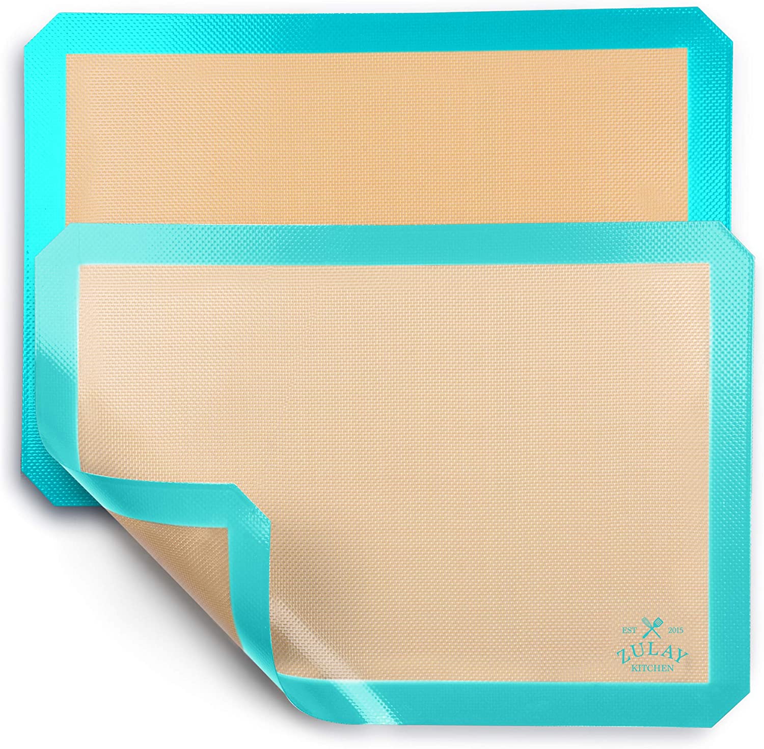 (2 Pack) Non-Stick Silicone Baking Mats - Reusable, BPA-Free for Cookies, Pastry, Bread - Perfect for Baking, Roasting & Air Frying
