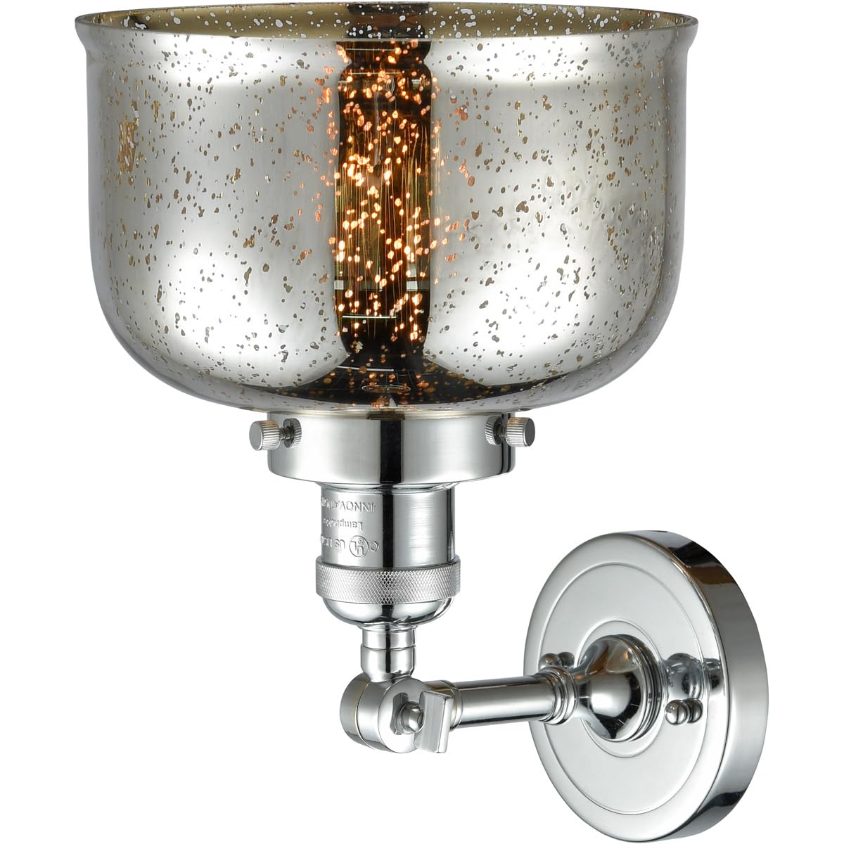 Innovations 201F-PC-G78-LED Modern Semi-Flush Mount Ceiling Light Fixture with LED - Polished Chrome Finish for Bedroom, Kitchen, Hallway Lighting
