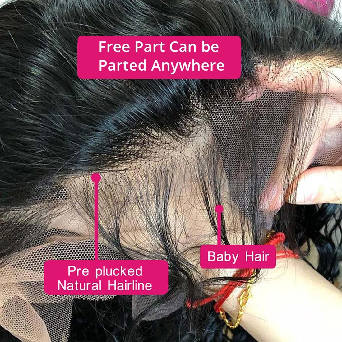 13x4 Deep Wave Lace Front Wigs Human Hair - Pre Plucked with Baby Hair for Black Women | 20 Inch Wet & Wavy Curly Lace Frontal Wig | Perfect for Daily Wear, Parties, Weddings & Special Occasions