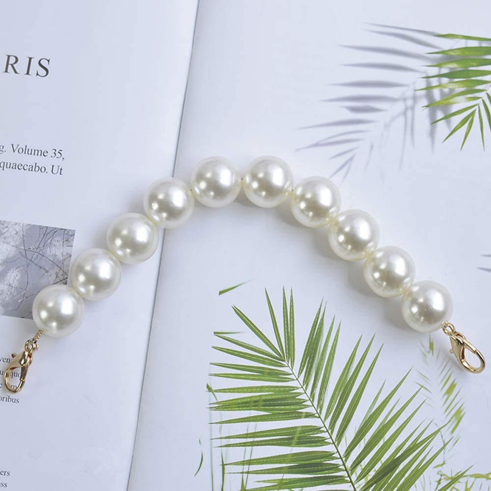 Elegant Imitation Pearl Bag Strap - 12