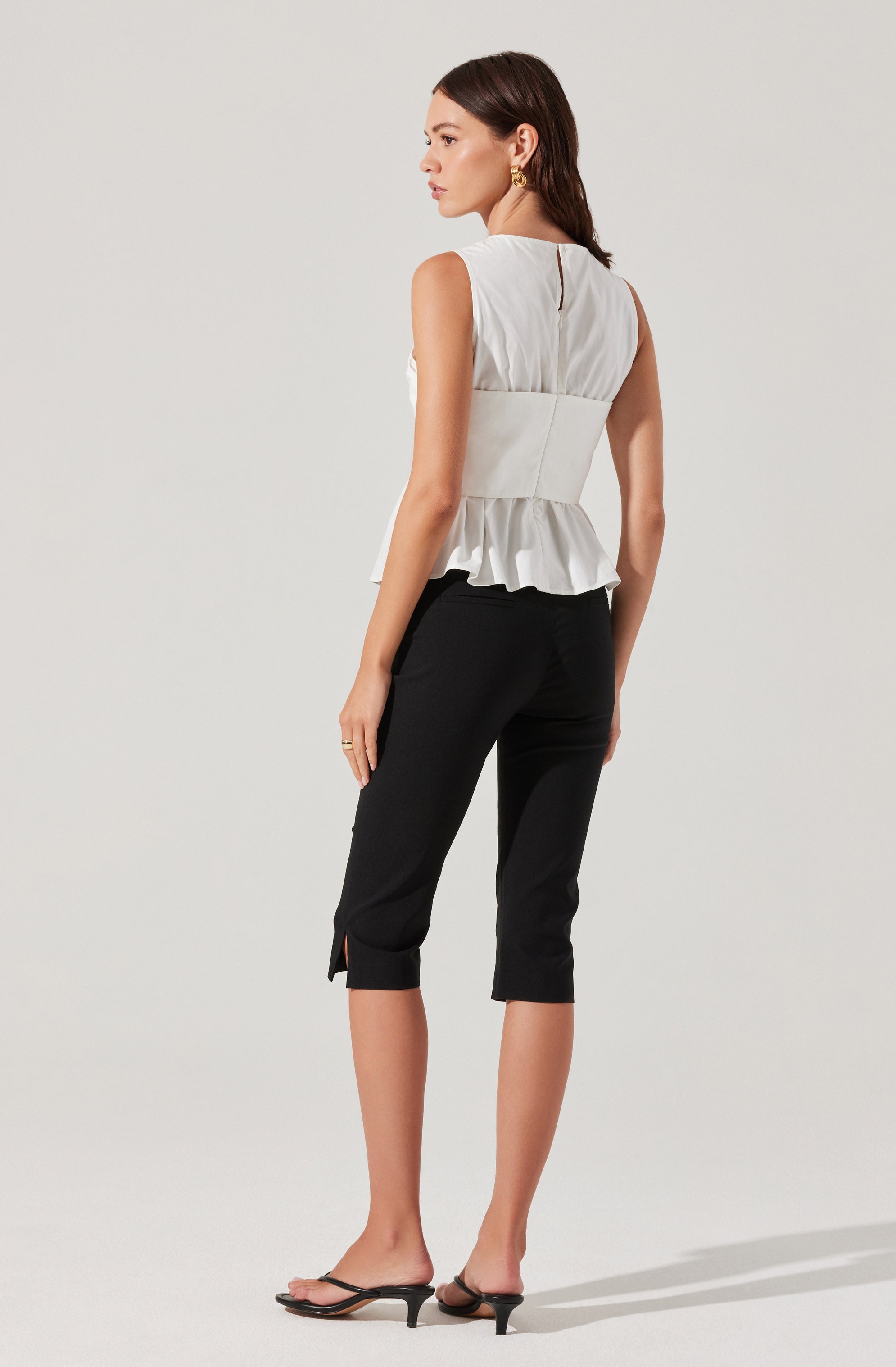 Isela Women's Sleeveless Crossover V-Neck Blouse - Flowy Summer Tops for Casual Outings & Beach Wear