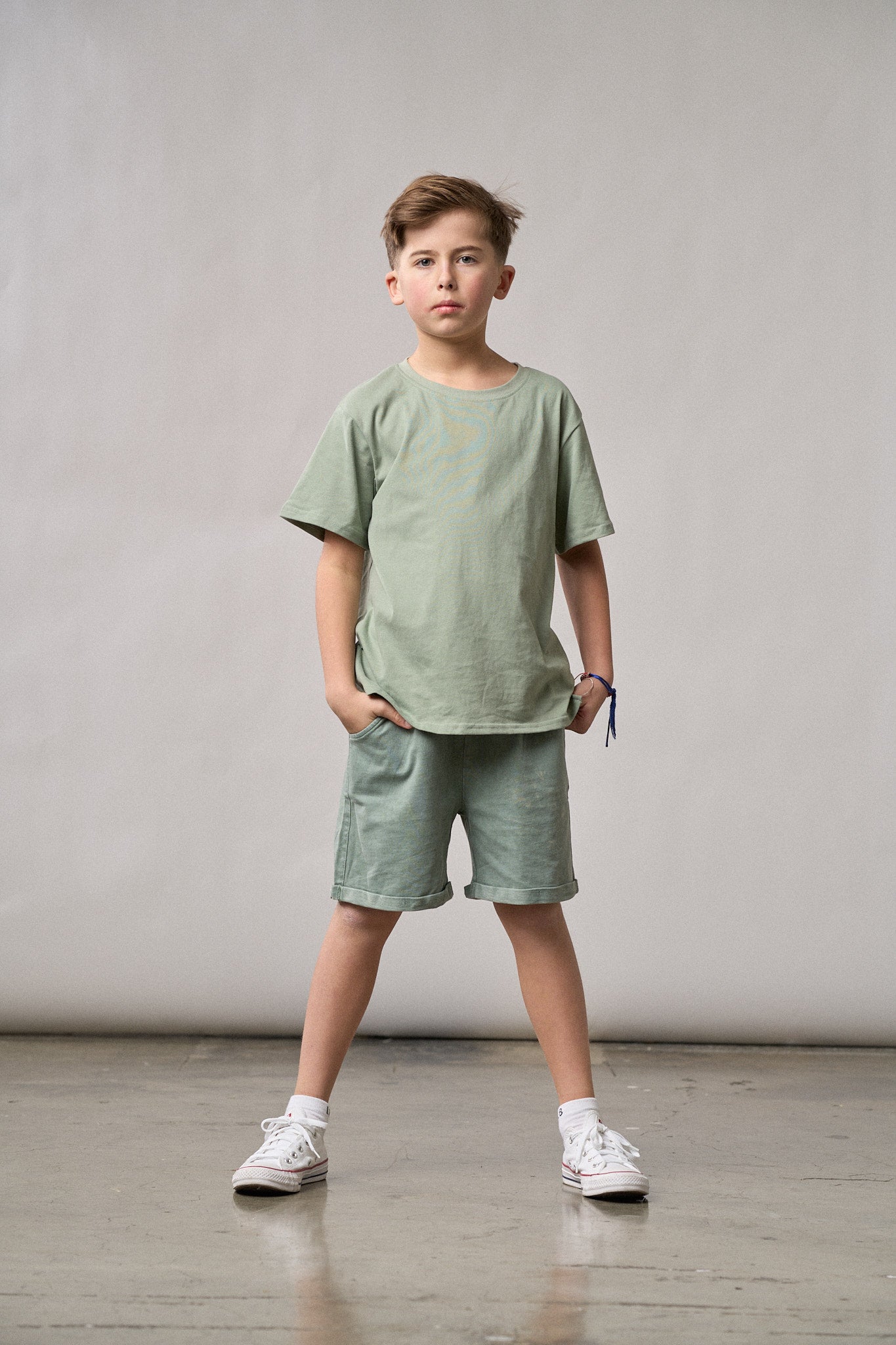 Stylish Harem Shorts in Basil Wash - Perfect for Yoga, Lounge & Casual Wear