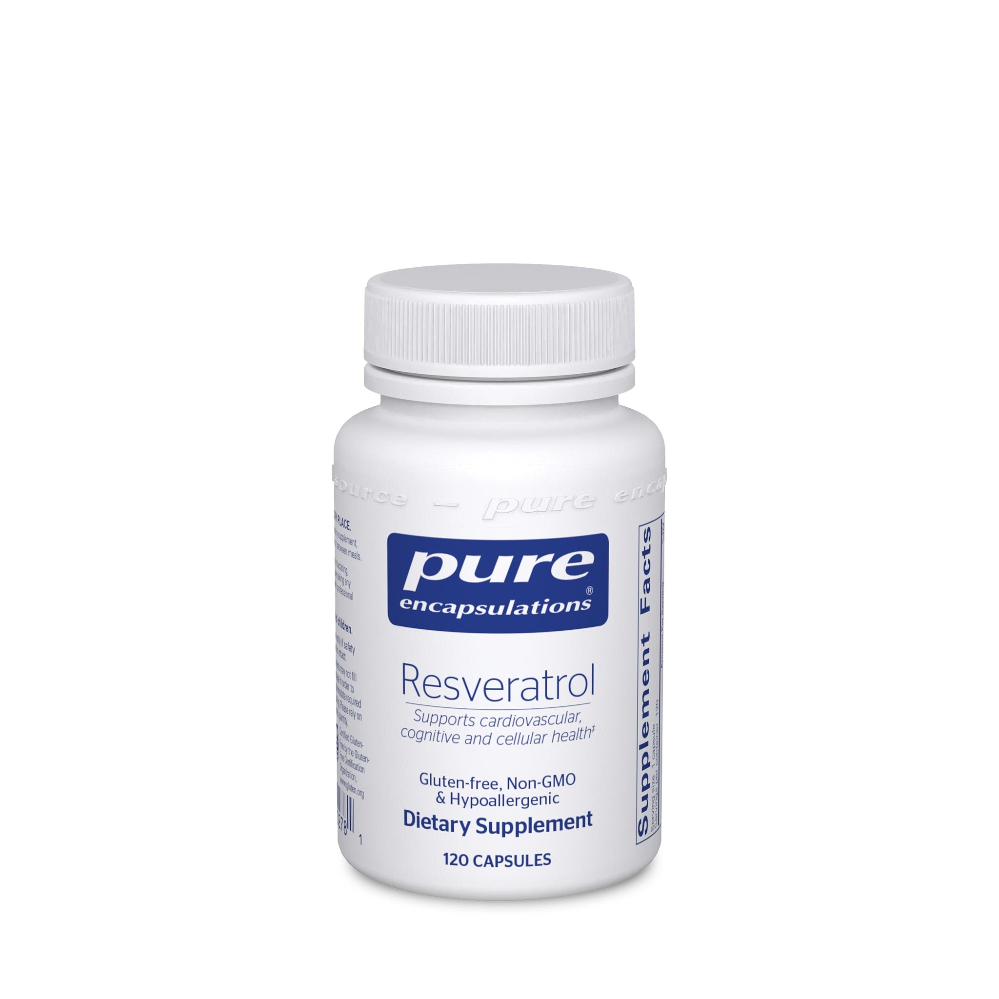 Pure Encapsulations Resveratrol Supplement - 250mg Antioxidant Support for Heart & Brain Health - Vegan, Non-GMO - Supports Healthy Aging & Cellular Function - Perfect for Daily Wellness Routine