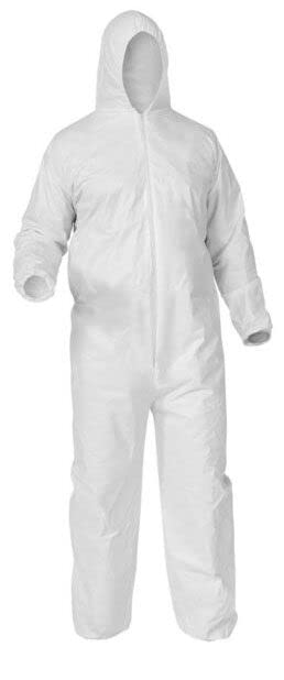 CleanPro Microporous Polypropylene Disposable Coveralls with Attached Hood - 25 Pack | Protective Workwear for Medical, Industrial & Hazardous Environments