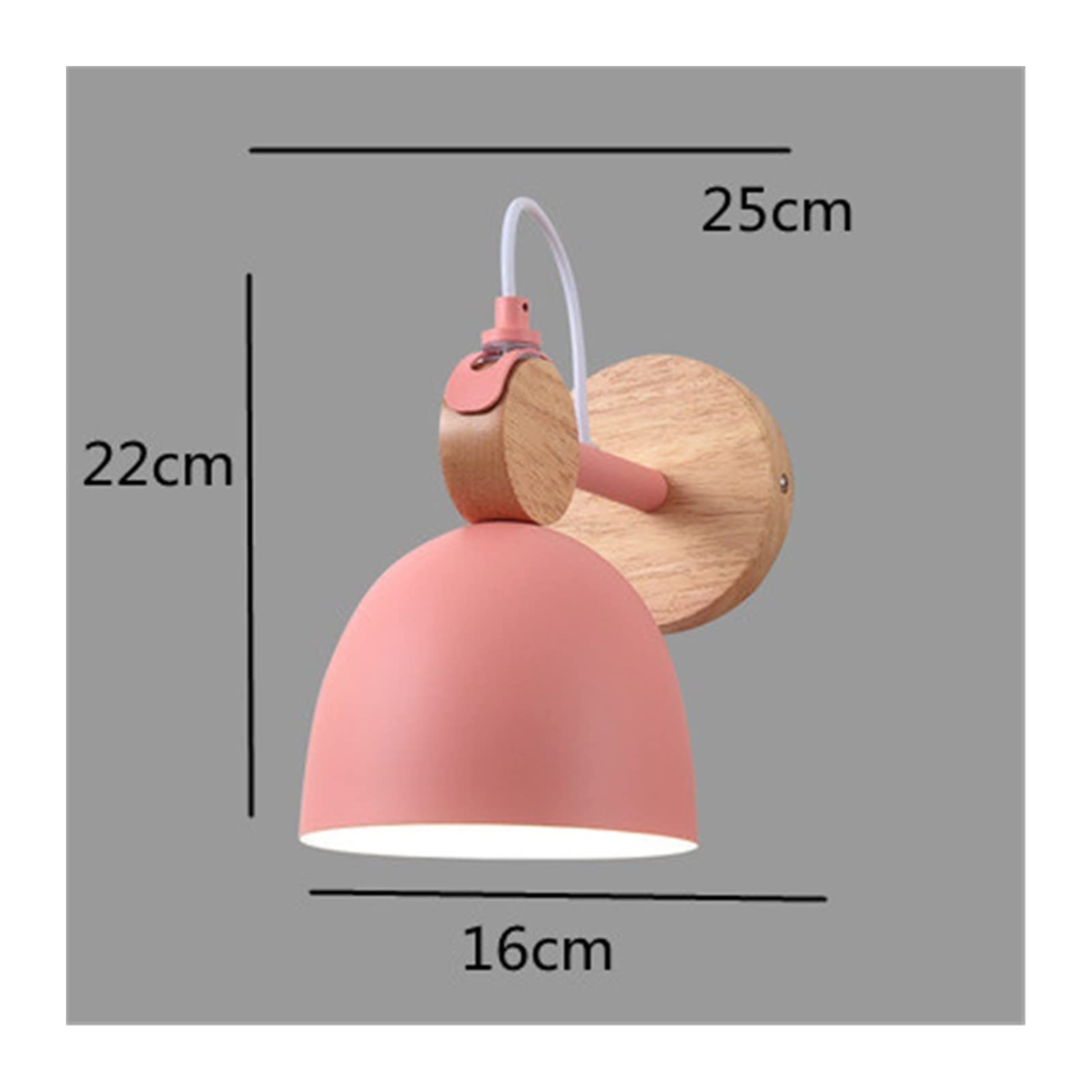 Modern LED Wall Sconces - Dimmable Macaron Wall Lights for Bedroom, Staircase & Kids Room Decor | Pink Night Light with White Glow | Perfect for Nursery, Hallway & Cozy Ambiance