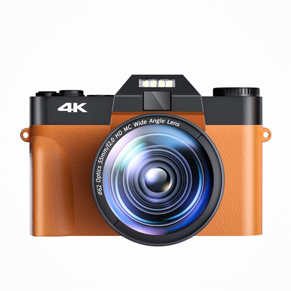 AUBEST 4K Video Camera Camcorder with 48MP AF, Macro Lens & 16X Wide Angle - Flip Screen Digital Camera for YouTube Vlogging, Live Streaming, Travel Photography (Includes 16GB TF Card & 2 Lenses) - Perfect for Content Creators, Travel Vloggers & Home Video Recording