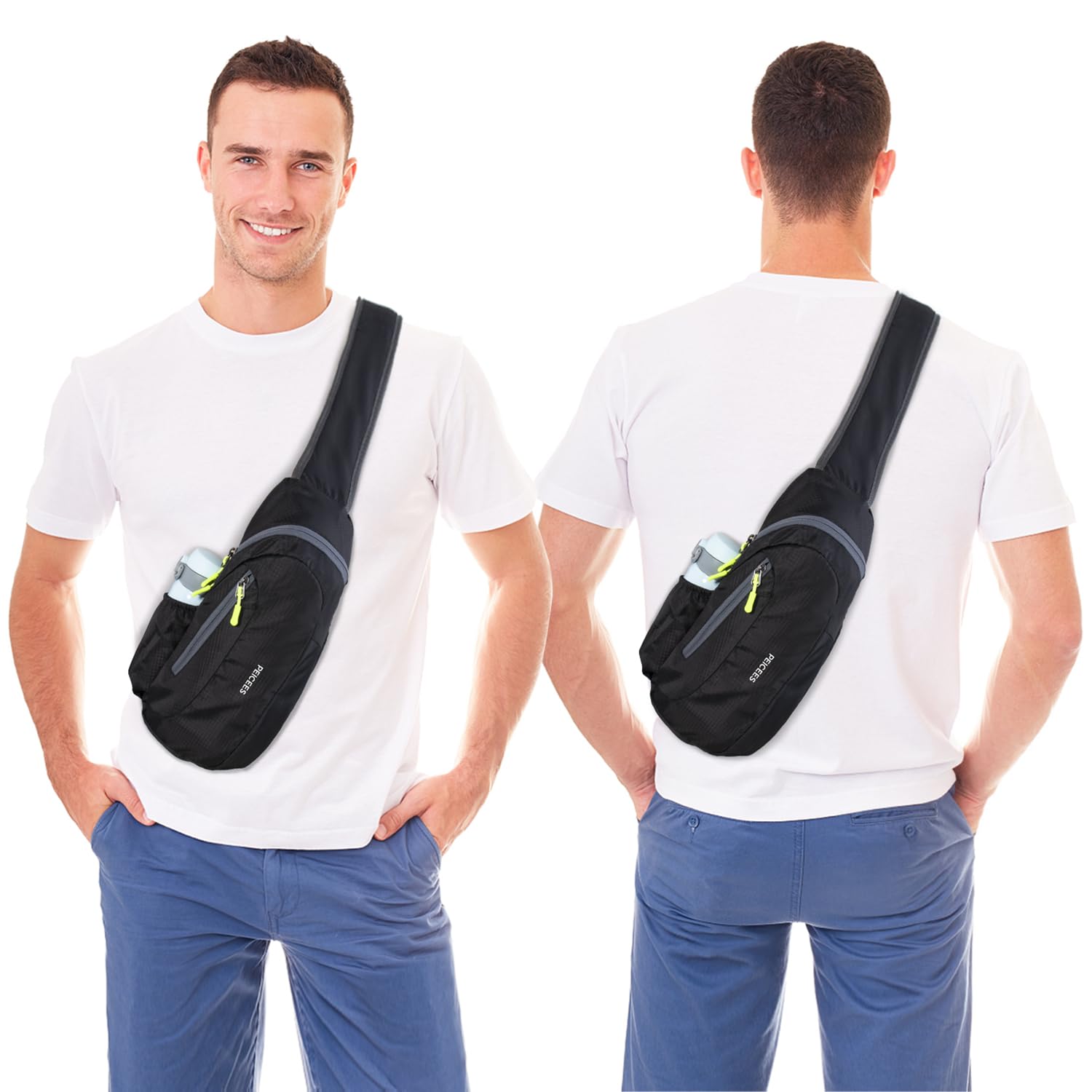 Lightweight Waterproof Crossbody Sling Bag for Men & Women - Packable Chest Shoulder Bag for Hiking, Travel & Everyday Use | Durable Outdoor Adventure & Commuting Essentials