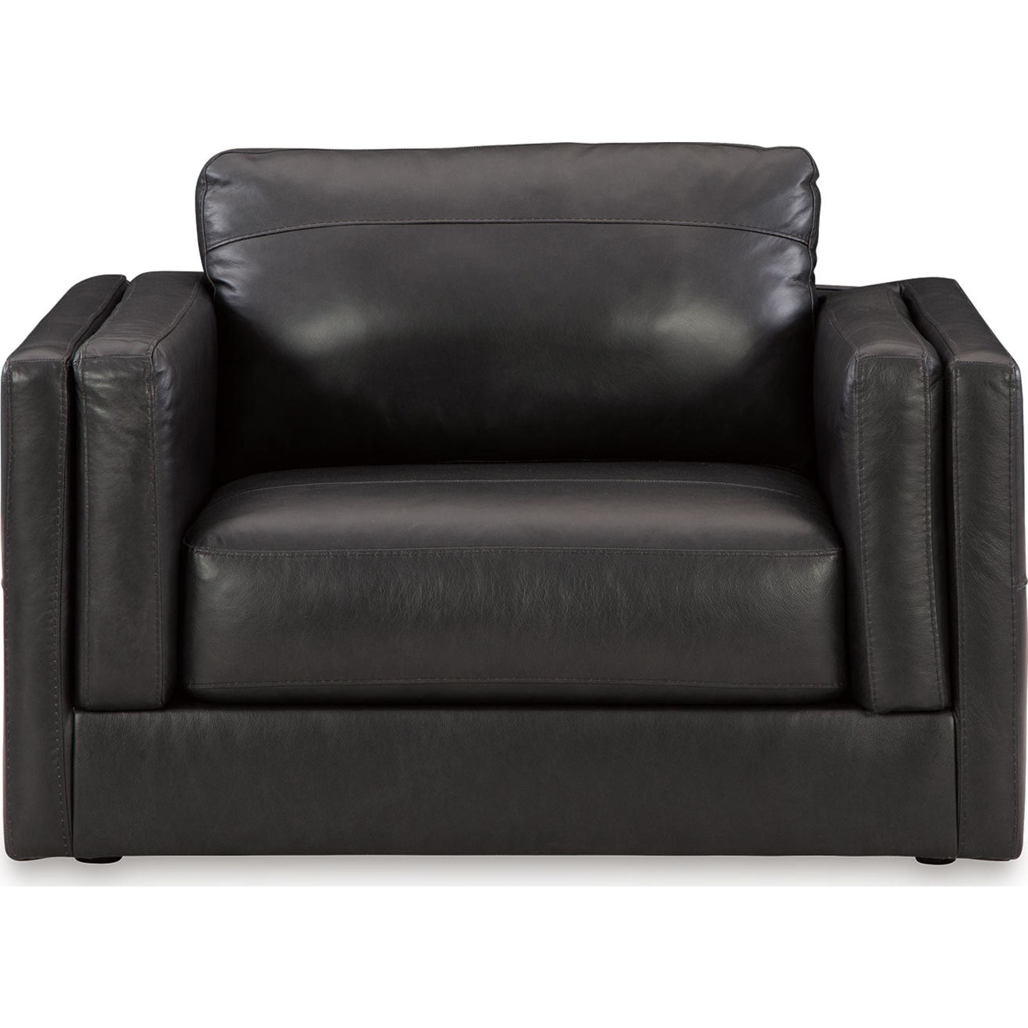 Amiata Oversized Chair and a Half in Onyx Black - Perfect for Living Room, Bedroom, or Home Office Comfort