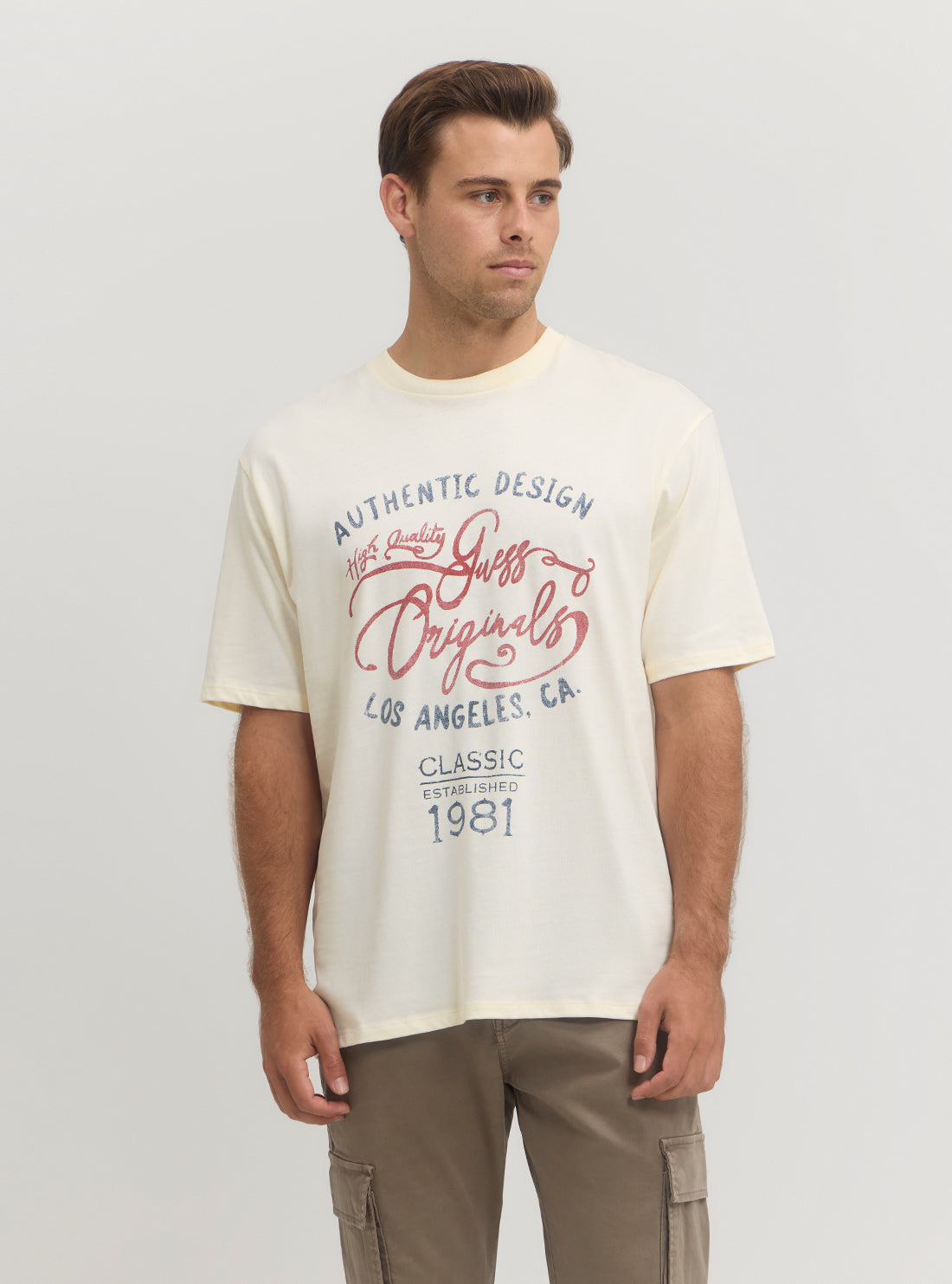 Guess Originals Vintage Graphic Tee - Retro Cotton T-Shirt for Men & Women - Casual Streetwear for Everyday Wear, Concerts & Date Nights