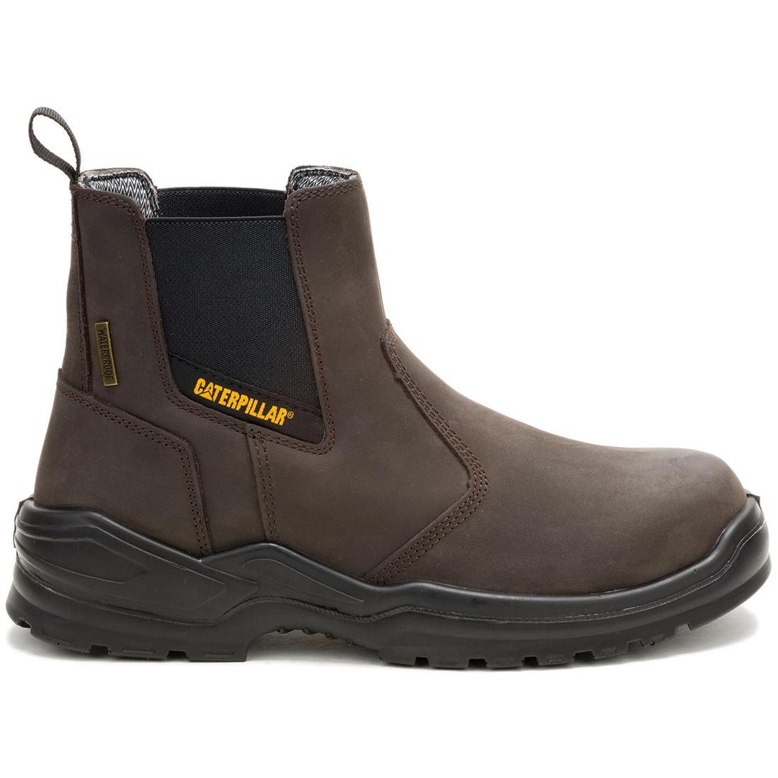 Striver Men's Chelsea Boots - Waterproof Steel Toe Work Boots in Brown | Durable Safety Shoes for Construction, Warehouse & Outdoor Work