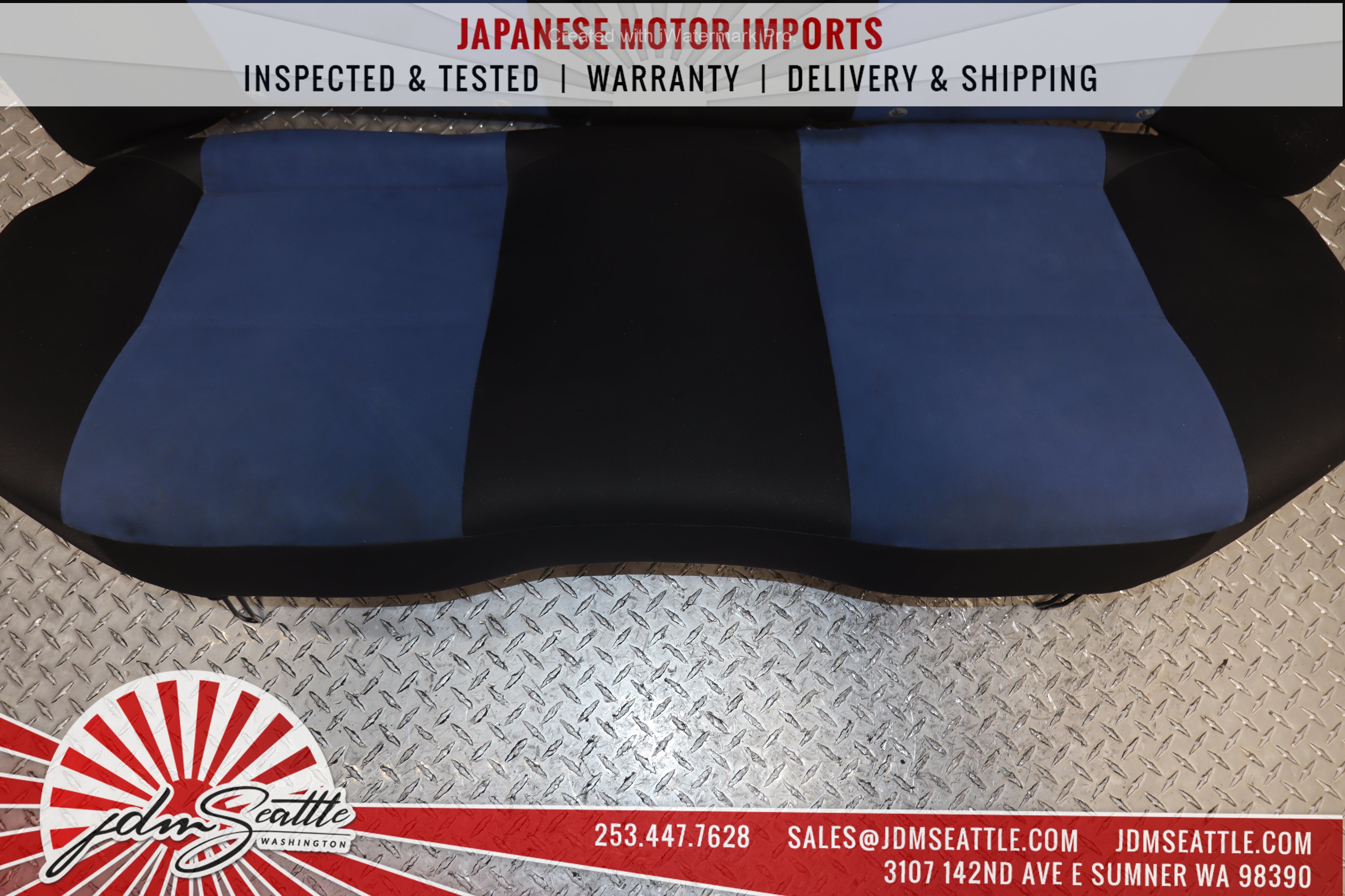 2002-2007 Subaru Impreza WRX STI GDB Complete Blue Front & Rear Seats - JDM Performance Upgrade for Racing & Street Use