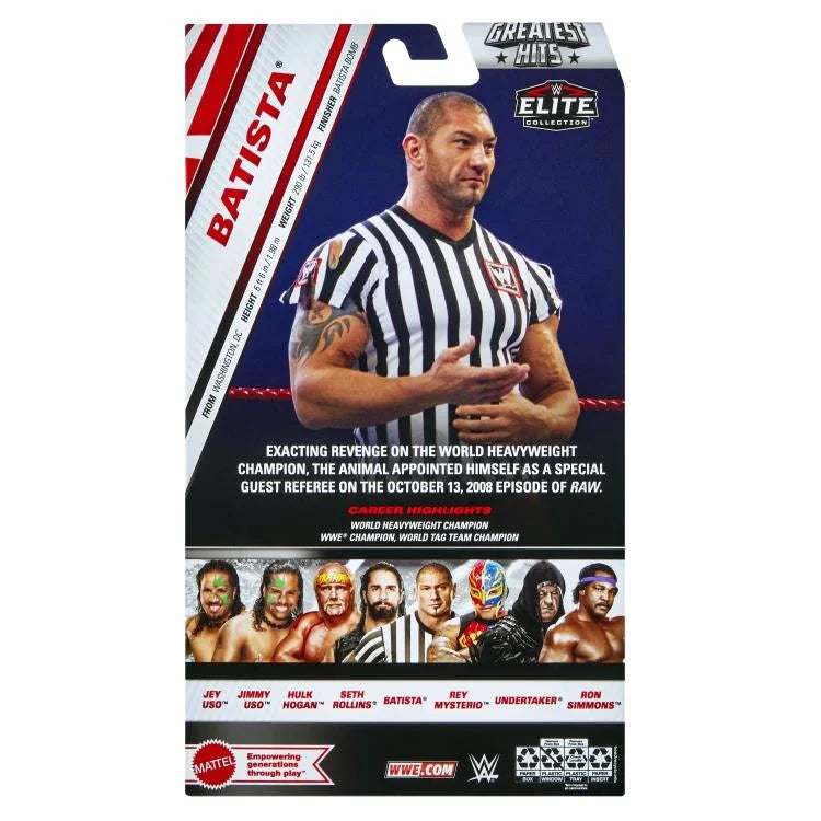 Batista WWE Elite Collection Greatest Hits 2025 Action Figure - Authentic WWE Wrestling Collectible for Fans & Display - Perfect for Home Decor, Office Display, and WWE Memorabilia Collections