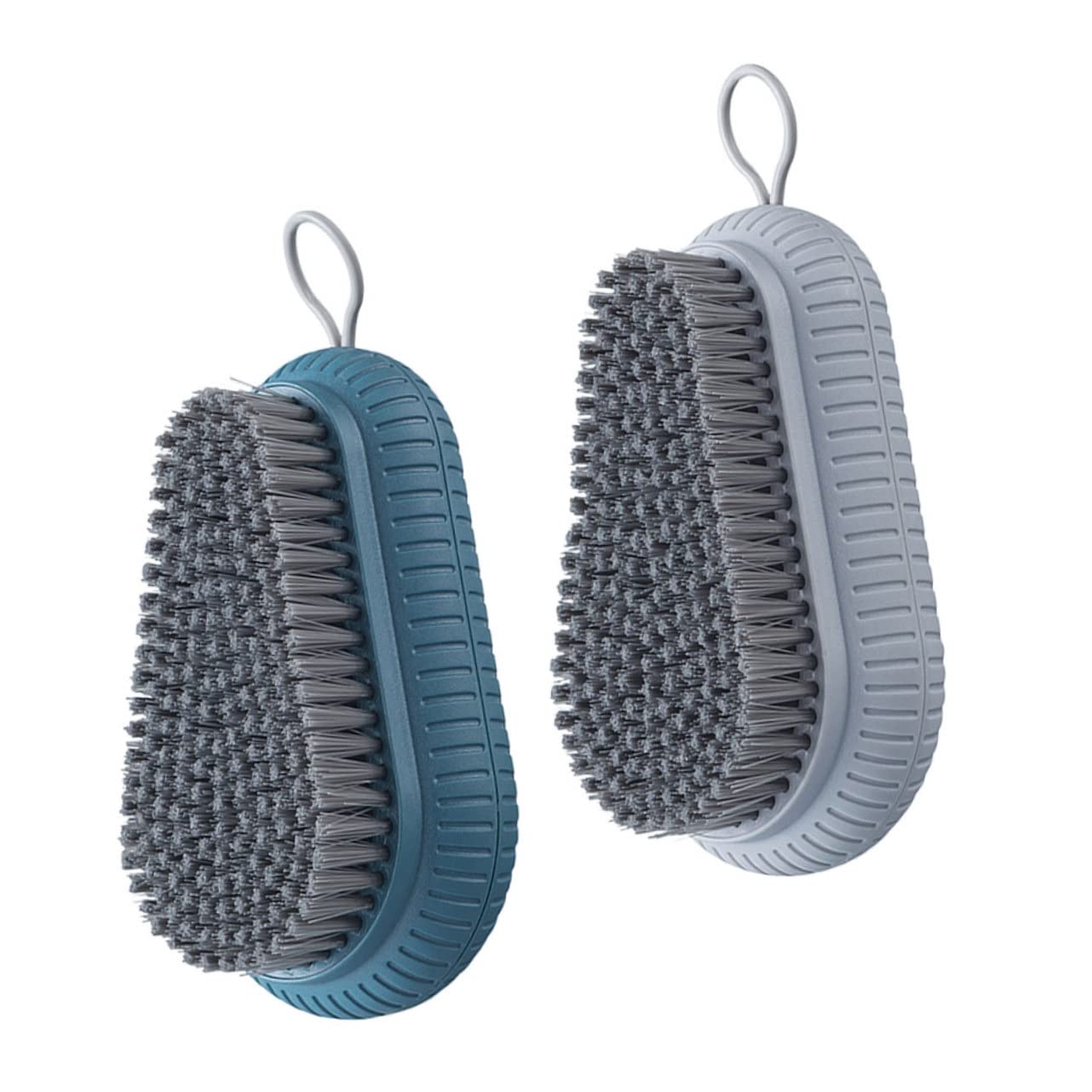 FRCOLOR 2 Pack Reusable Nail Cleaning Brush Set - Organic Nail Scrubber with Ergonomic Handle for Fingernails & Toenails - Perfect for Manicure, Pedicure & Home Salon Care