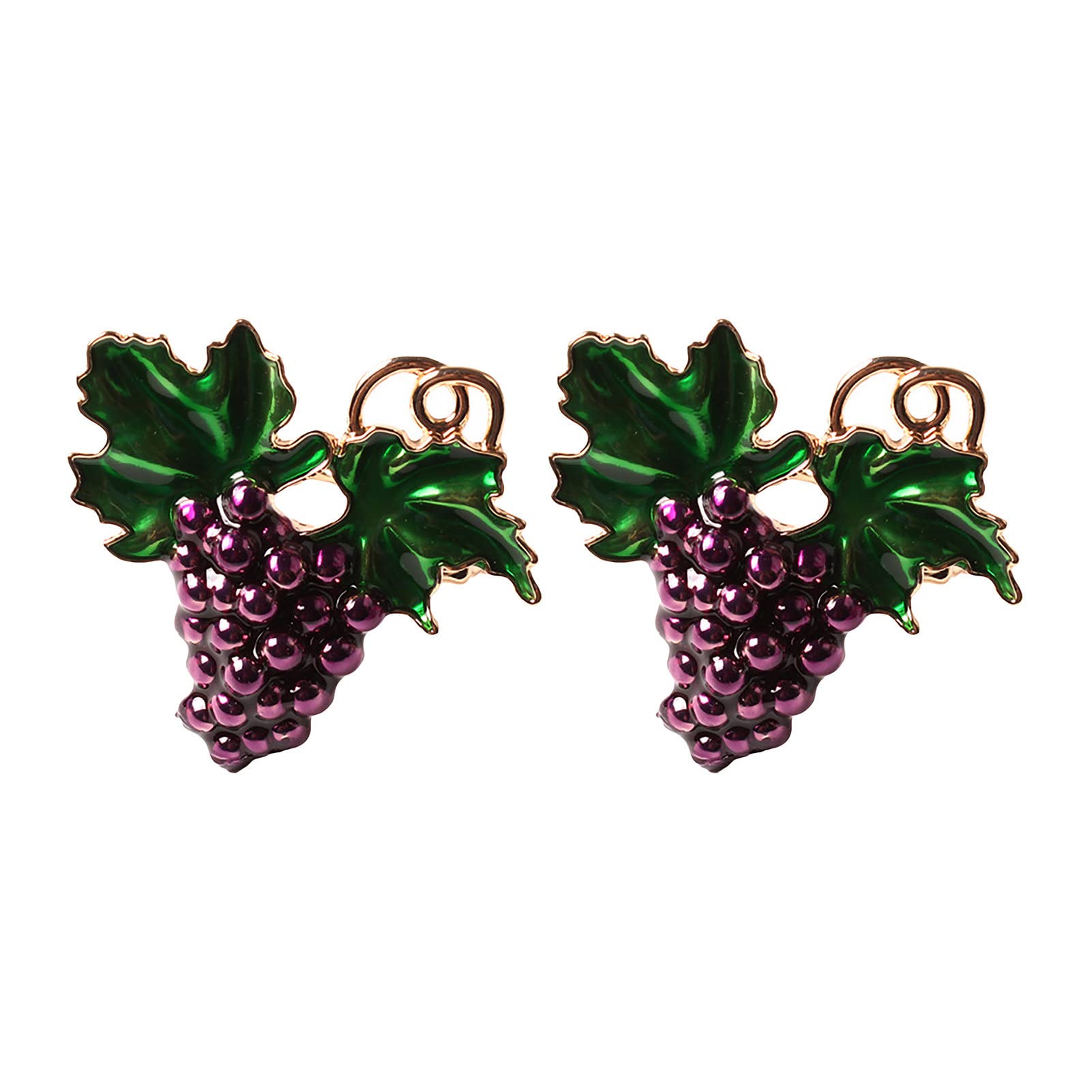 Guohanfsh Napkin Rings Set of 2 - Elegant Purple Grape Design Napkin Holders for Dining Table Decor, Kitchen & Wedding Party Supplies | Perfect for Holiday Gatherings, Dinner Parties & Home Decor