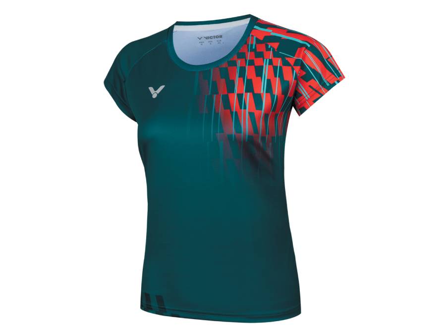 VICTOR Women's Badminton T-Shirt 51001TD G - Lightweight & Breathable Sports Top for Training & Matches
