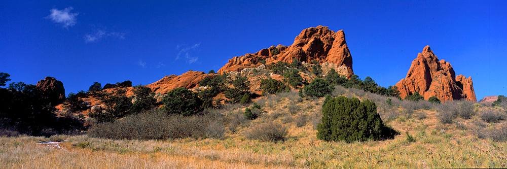 Peel & Stick Wall Mural - Garden of The Gods Colorado Springs Landscape Wallpaper (48x16 inches) | Self-Adhesive Removable Wall Decal for Bedroom, Living Room & Office Decor