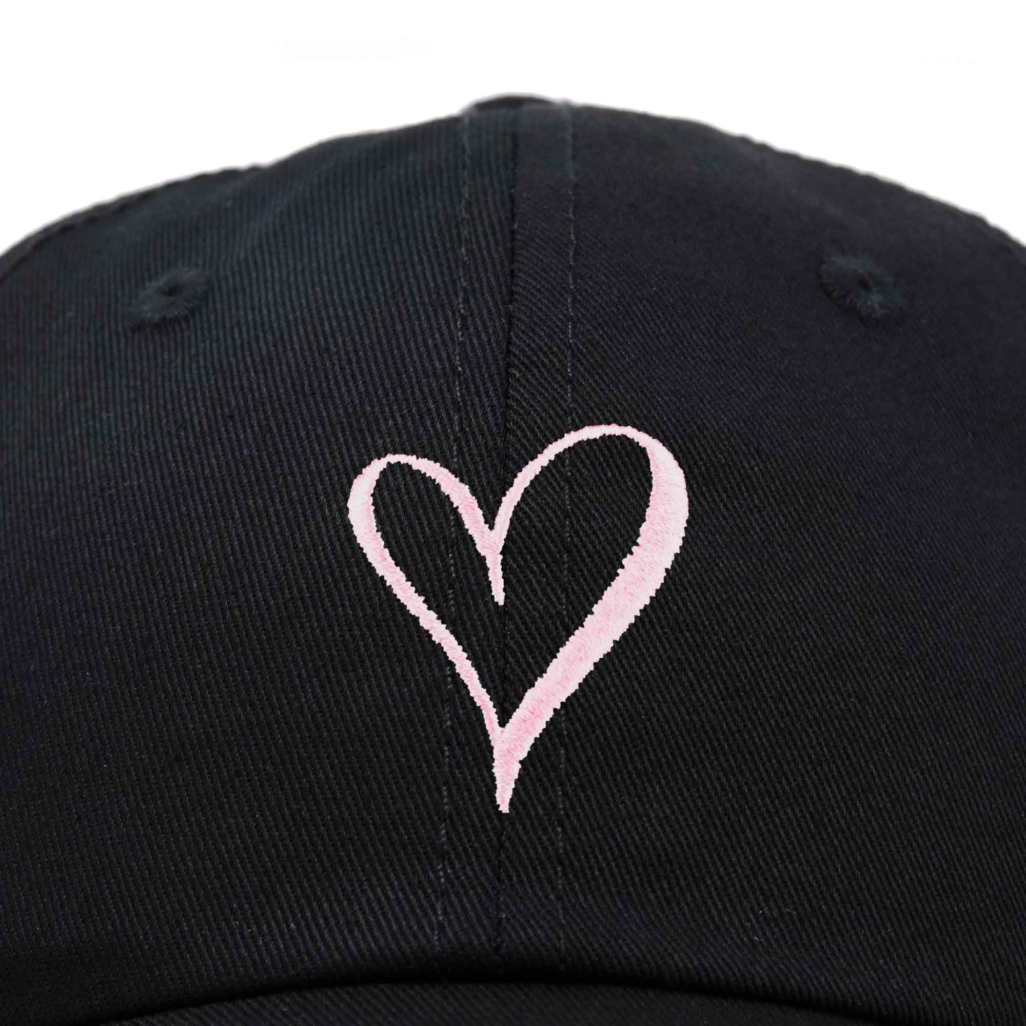 Handmade Embroidered Heart Baseball Cap for Women - Cute Fashion Accessory for Casual Outings, Dates & Outdoor Activities