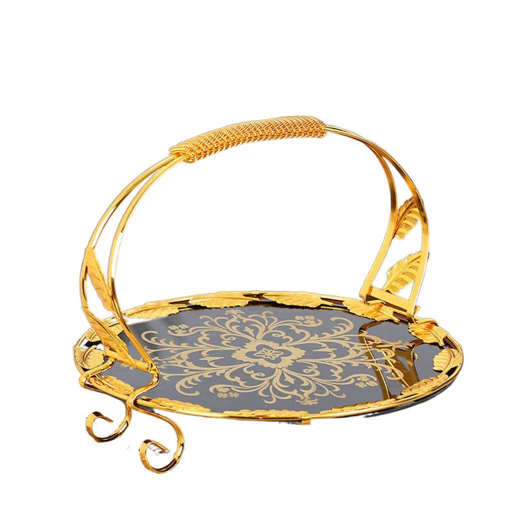 Gold Glass Fruit Plate - Creative Snacks & Dried Fruit Storage Bowl for Home, Living Room | Elegant Candy & Nut Serving Dish | Perfect for Entertaining, Parties & Daily Use