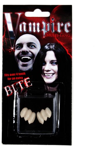Billy-Bob Vampire Multi-Fang Teeth - Scary Halloween Costume Accessories (12-Pack) for Cosplay, Parties & Horror Events - SKU PAS1037072