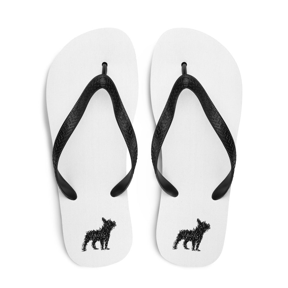 French Bulldog Flip Flops for Women & Men - Cute Summer Sandals with Non-Slip Sole - Perfect for Beach, Pool, and Casual Outings