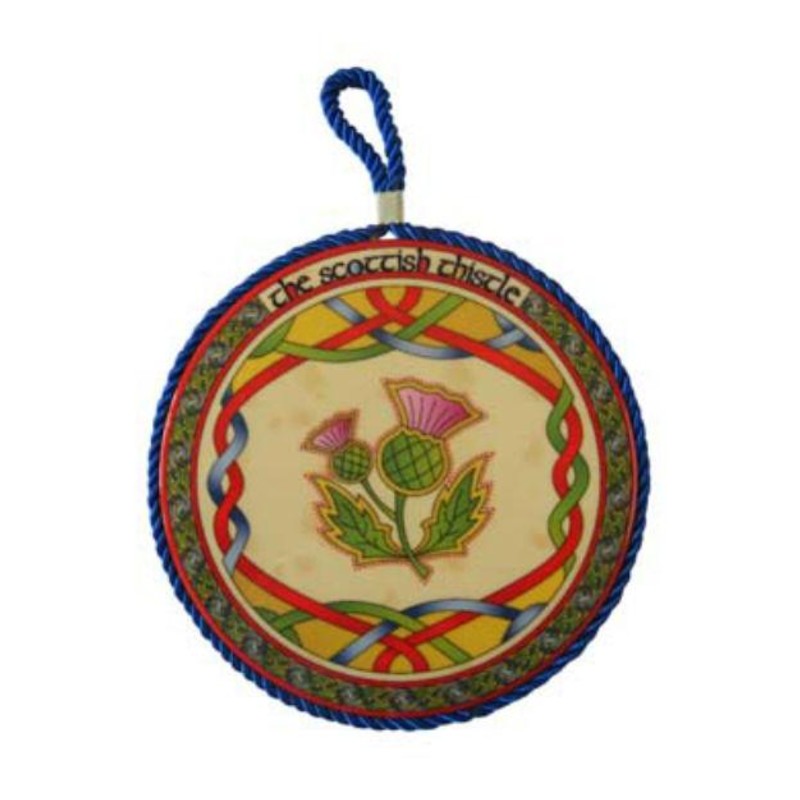 Thistle Wall Plaque & Pot Stand - Rustic Home Decor for Kitchen, Garden, or Patio | Perfect for Hanging Plants, Coasters, and Farmhouse Style