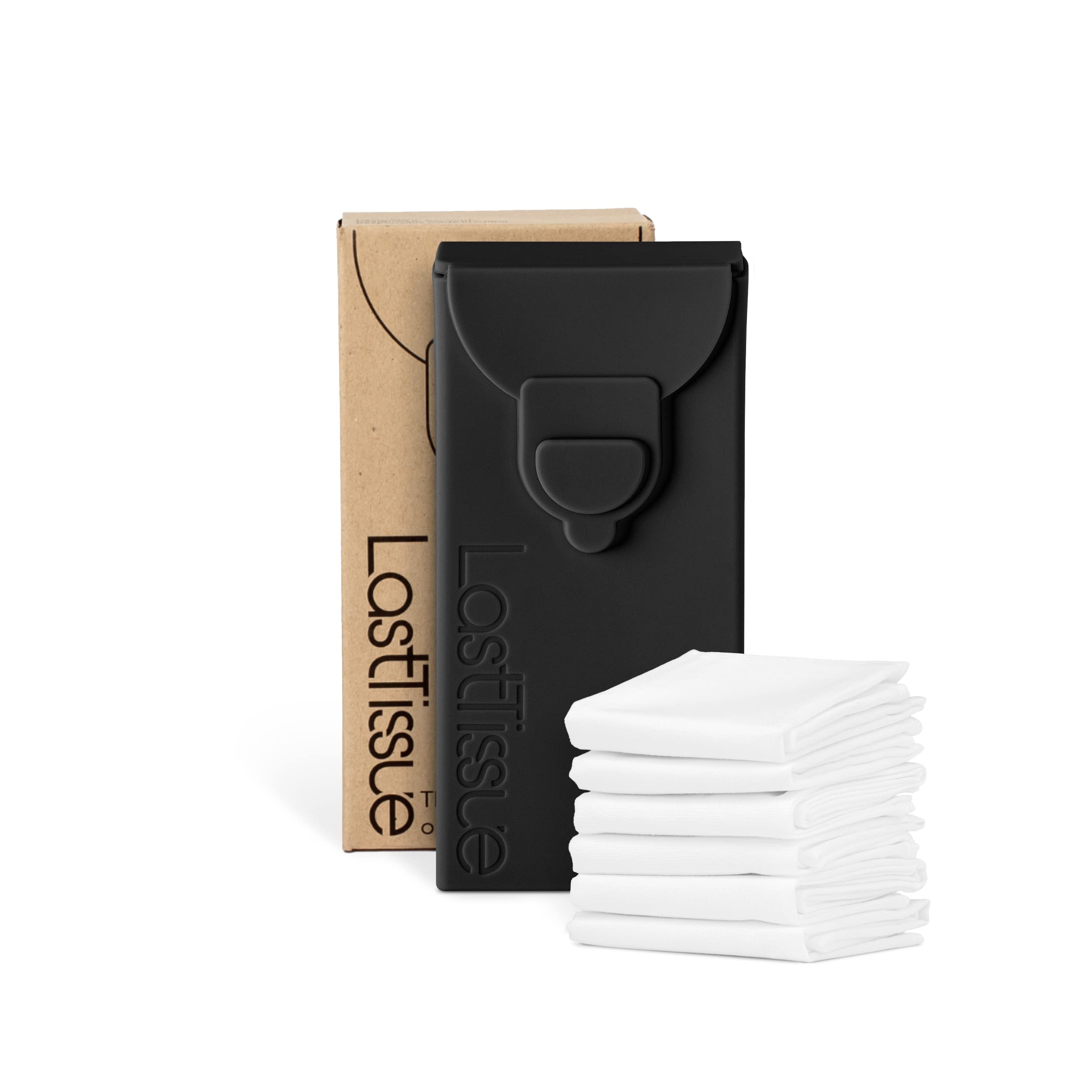 LastTissue® Reusable Cotton Tissue Pack - Eco-Friendly Washable Facial Tissues for Men & Women with Travel Case | Sustainable Alternative to Paper Tissues | Perfect for Travel, Office, Gym & Daily Use