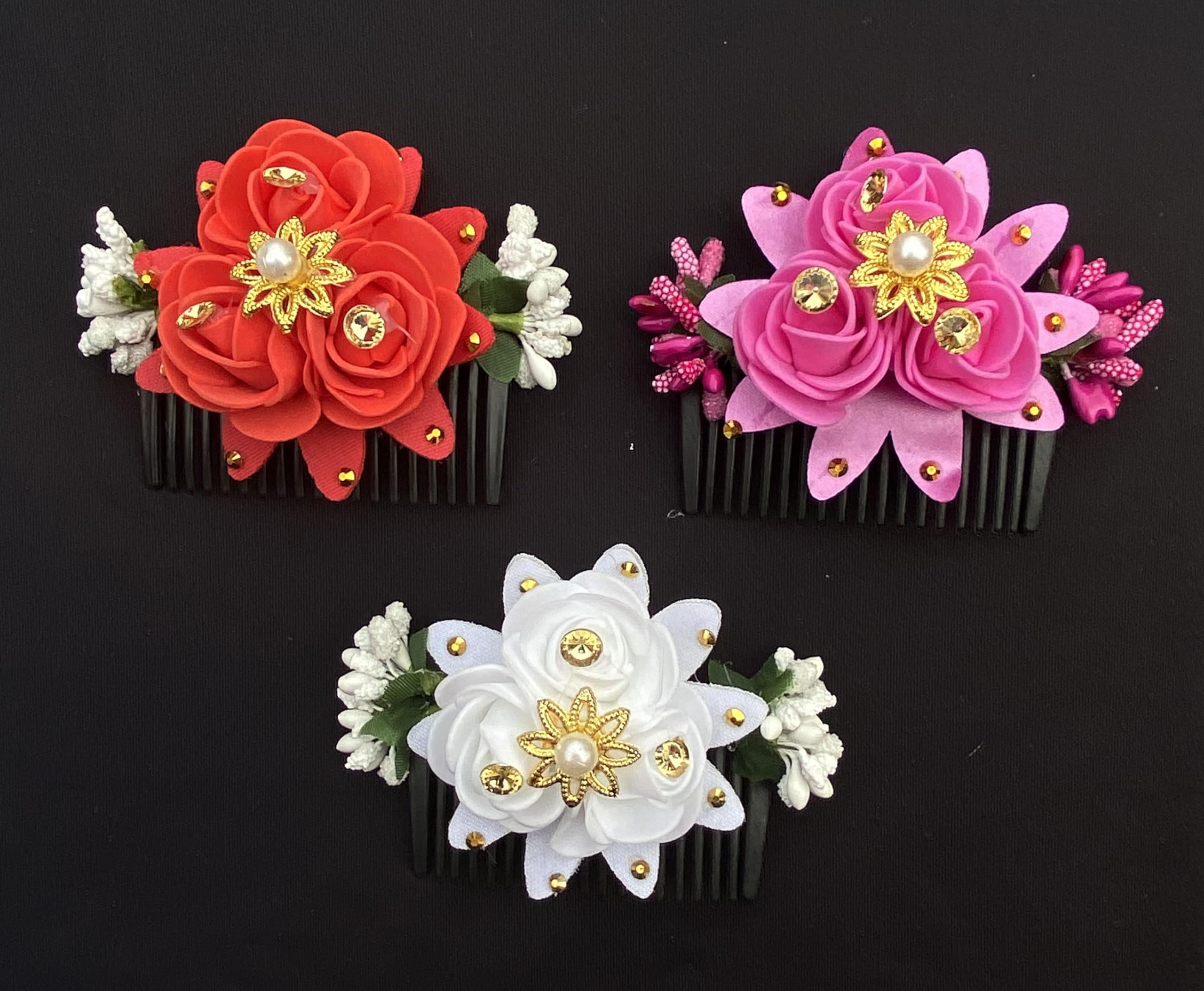 Vinshbond Elegant Hair Comb Set - 3 Piece Bridal & Wedding Hair Accessories for Women & Girls - Perfect for Prom, Parties & Special Occasions