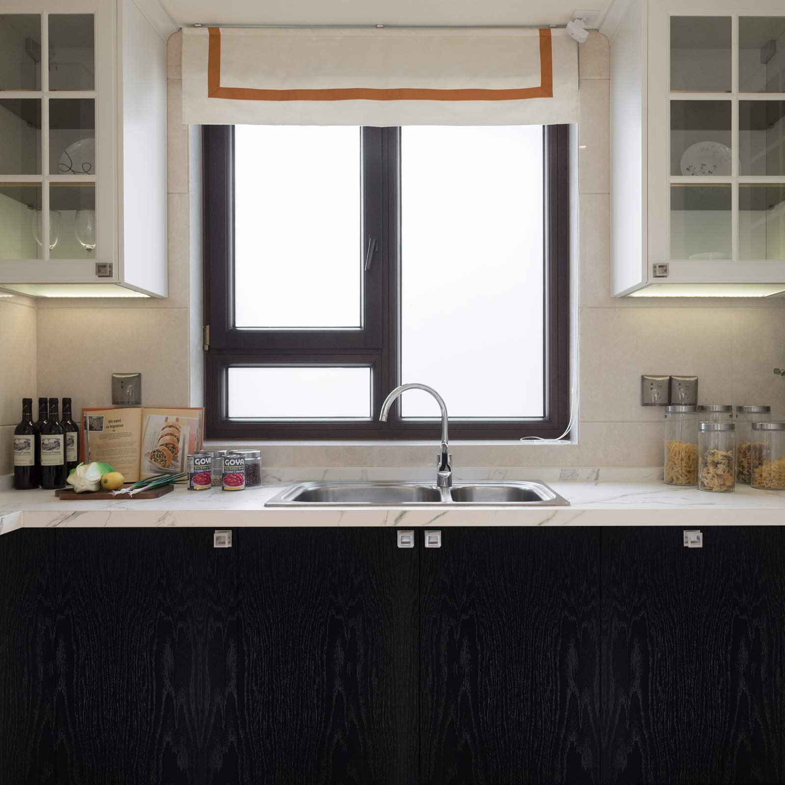 Homease Black Wood Grain Contact Paper 24
