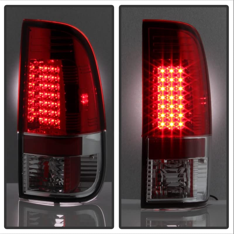 Spyder Auto 5003485 LED Tail Lights Red/Clear - High-Performance Brake Lights for Trucks & SUVs