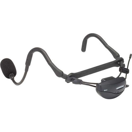Samson AirLine AH7 Wireless Headset Transmitter with Qe Fitness Mic - 489.050 MHz Frequency for Gym, Fitness & Live Performances | Professional Audio Equipment for Singers, Trainers & Presenters