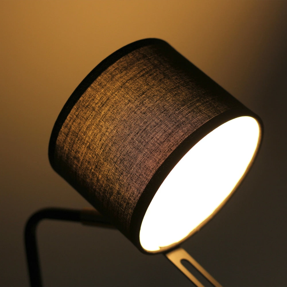 Bianca Modern Elegant Table Lamp - Black Desk Light for Home Office, Bedroom & Living Room Decor
