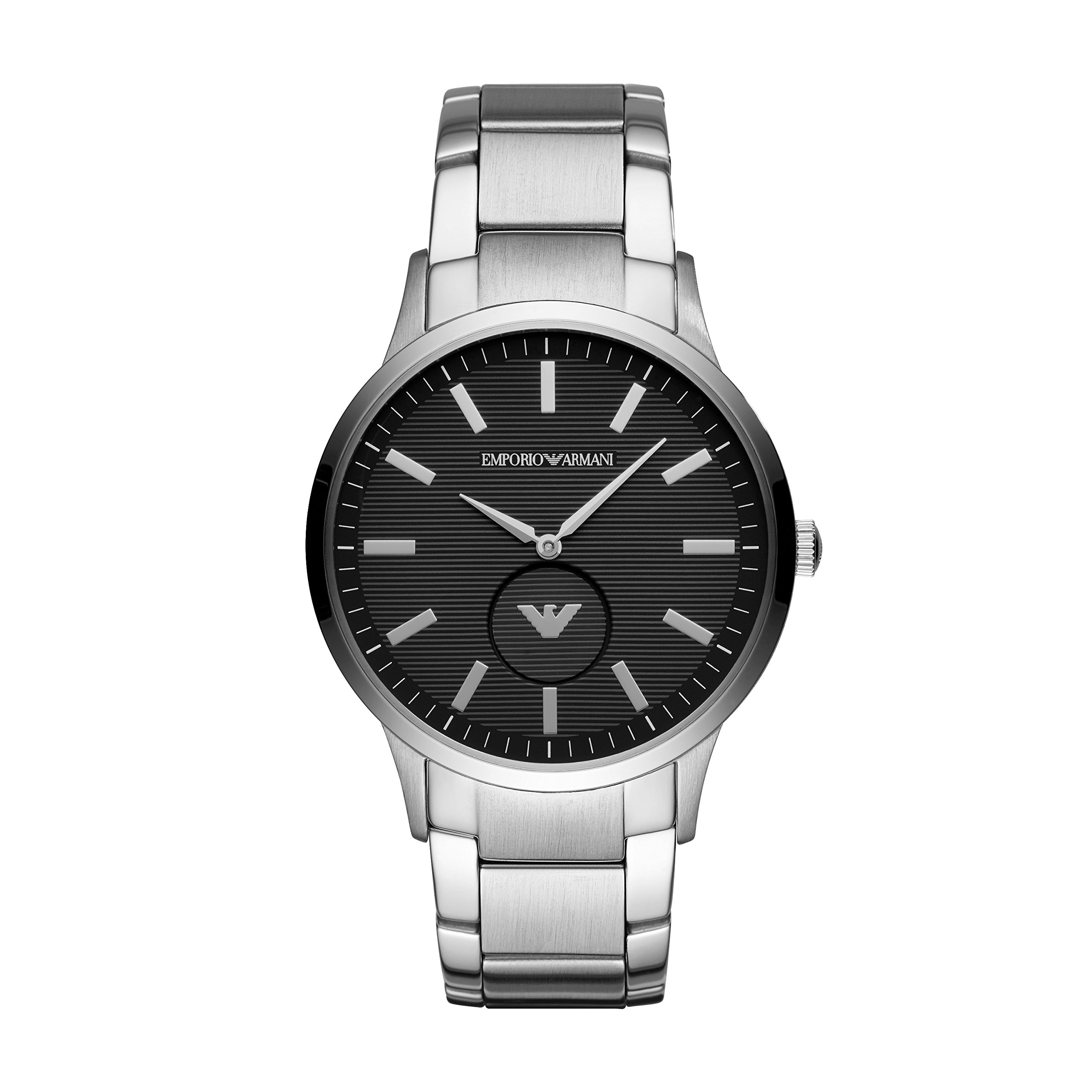 Emporio Armani Men's Stainless Steel Dress Watch - Quartz Movement Chronograph Watch for Business, Formal & Special Occasions