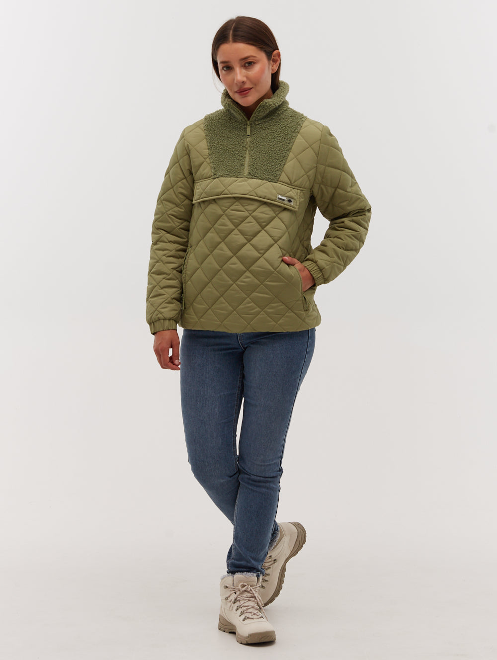 Women's Chelsea Quarter Zip Quilted Jacket - Lightweight Puffer Vest for Fall & Winter - Perfect for Hiking, Travel and Outdoor Activities