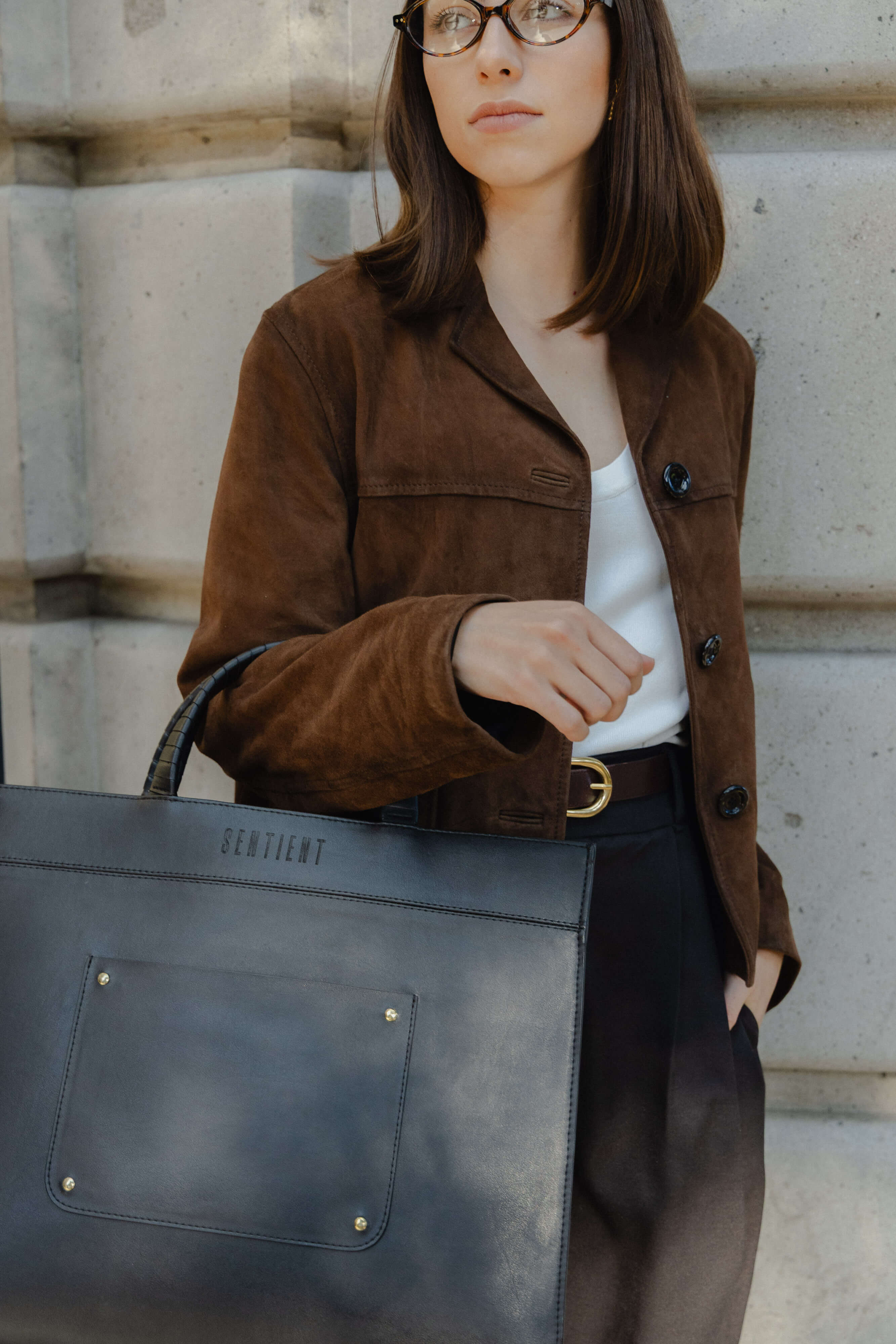 Panthera Maxi Vegan Cactus Leather Bag for Women | Eco-Friendly Black Handbag | Perfect for Work, Travel & Everyday Use